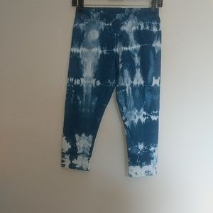 Blue and White Dyed Leggings